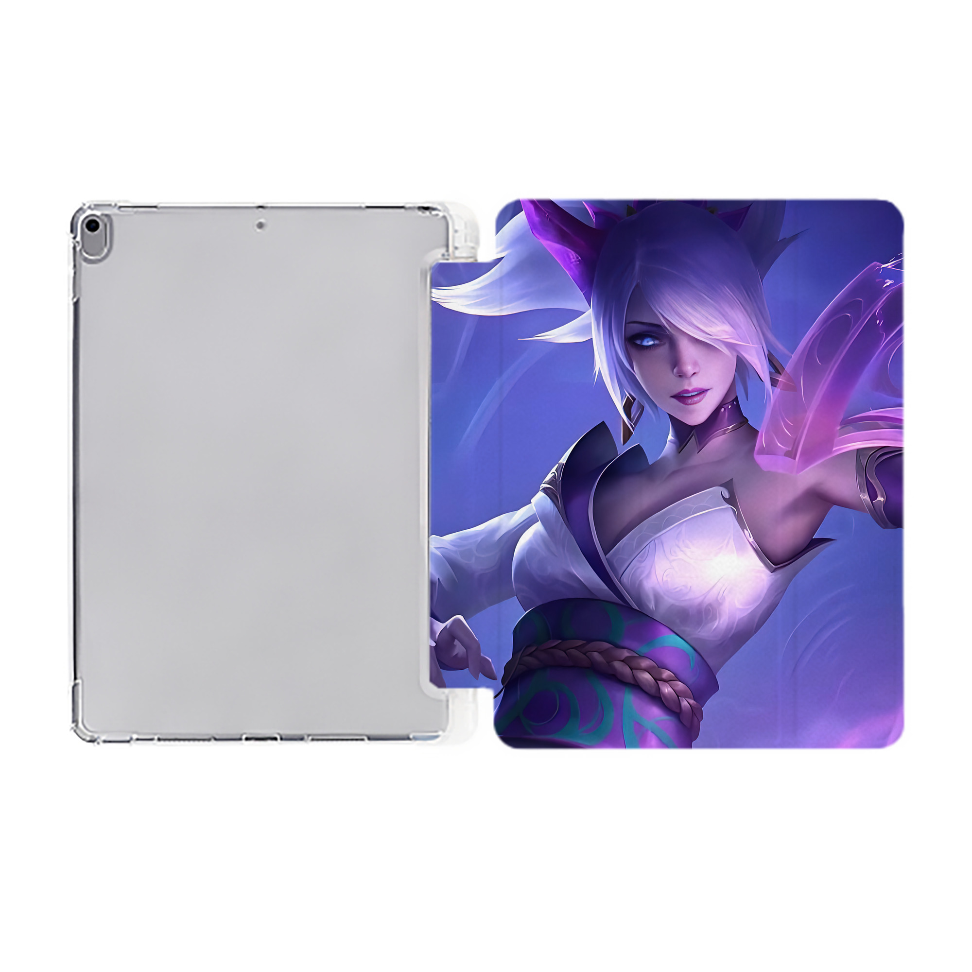 （画像用） リーグ・オブ・レジェンド League of Legends LOL IPad ケース ペン収納付き 三つ折りスタンド PUレザー×シリコン 対応機種9.5/10.5/10.9インチ